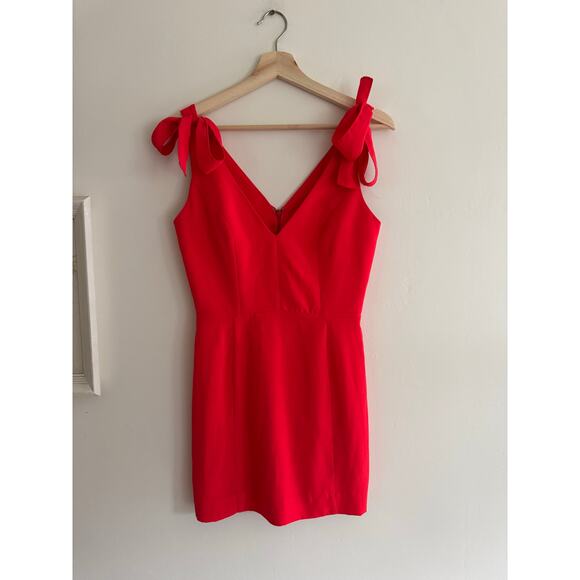 AMANDA UPRICHARD Allora Mini Dress in Crimson Red Size Small - Picture 3 of 7